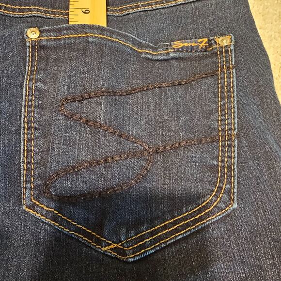 Seven7 Jeans Women’s Montreal Dark Wash Tummyless High Rise Skinny Sz 14 - Picture 15 of 15